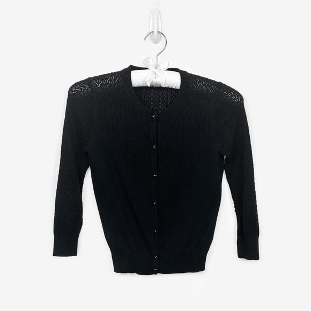 Trina Turk Cardigan Size P Black Cotton Blend‎